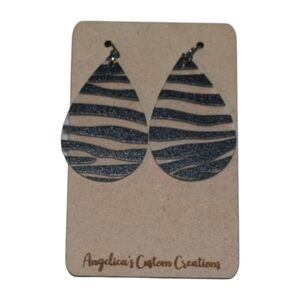 Clear Zebra Acrylic Drop Earrings